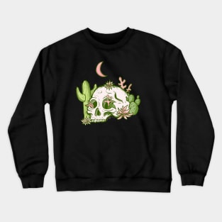 Desert Skull and Cactus Crewneck Sweatshirt